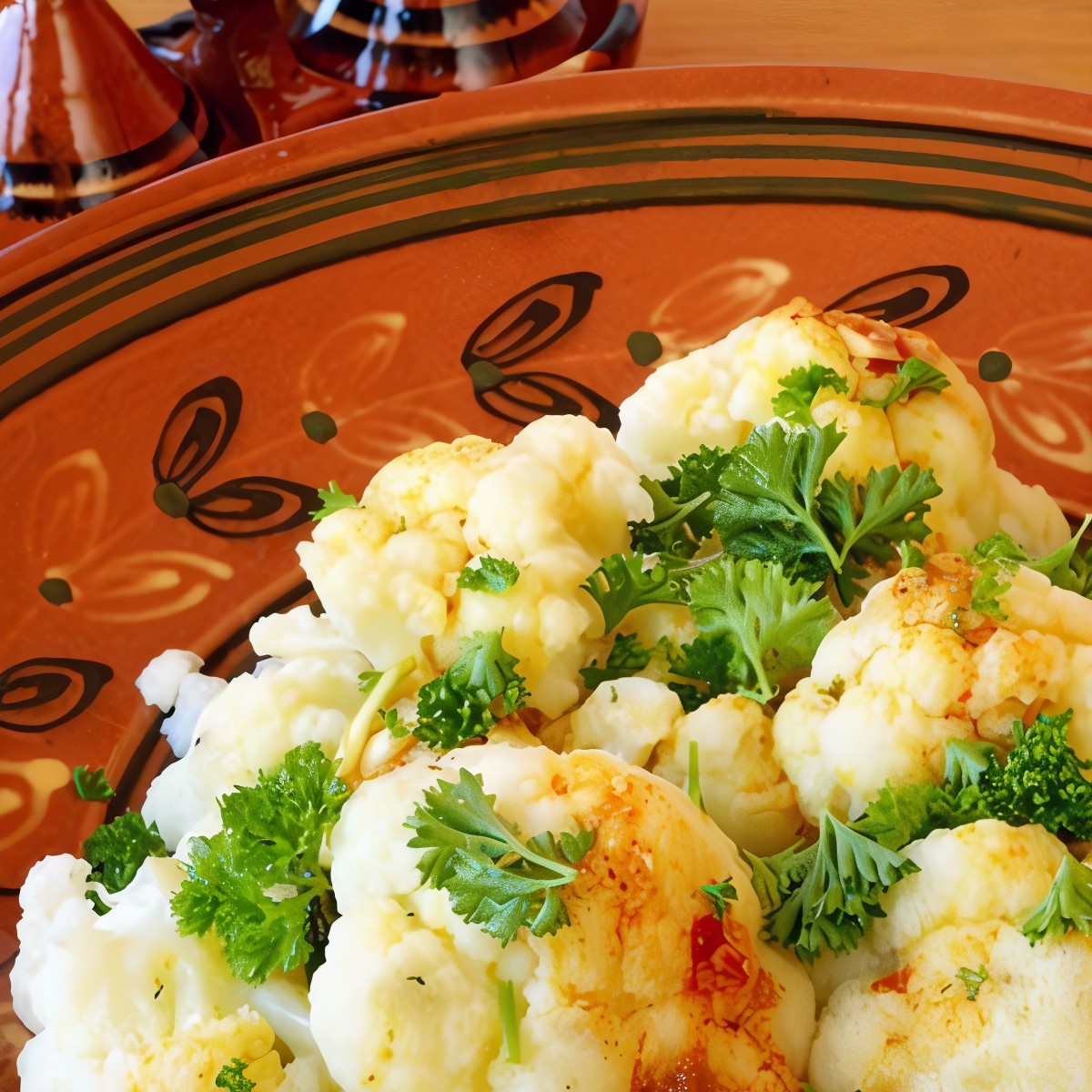 Цветная капуста с горчично-эстрагоновым винегретом