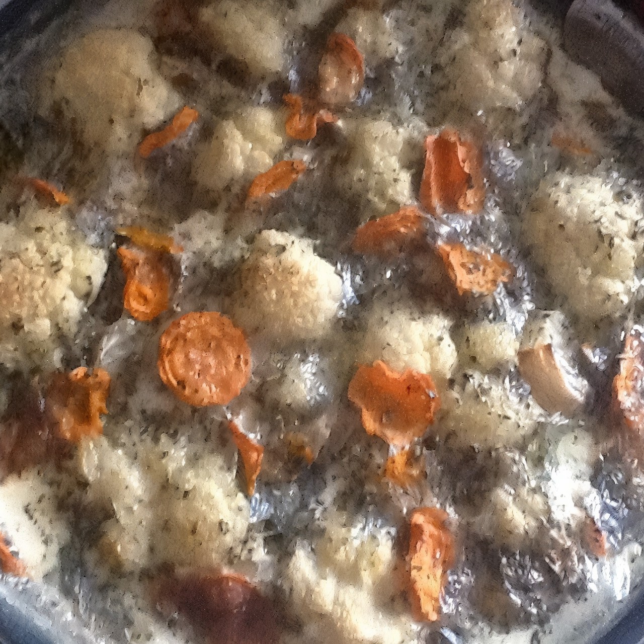 Цветная капуста в плавленном сыре с базиликом