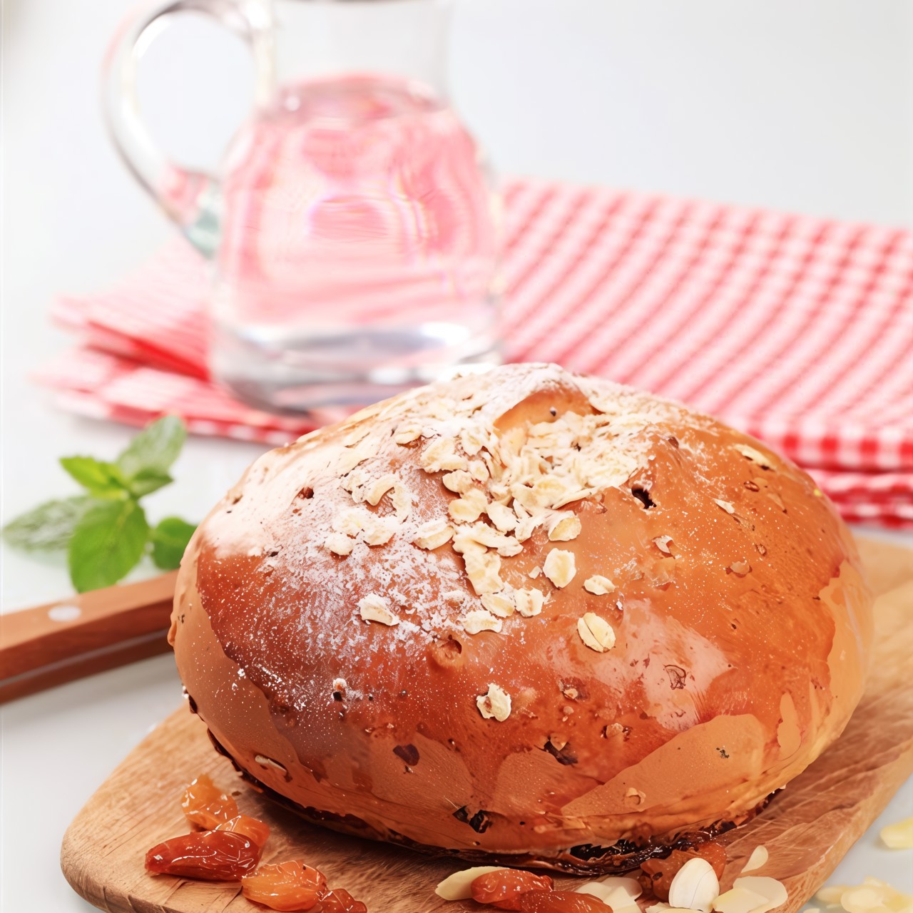 Деревенский пасхальный каравай с орехами