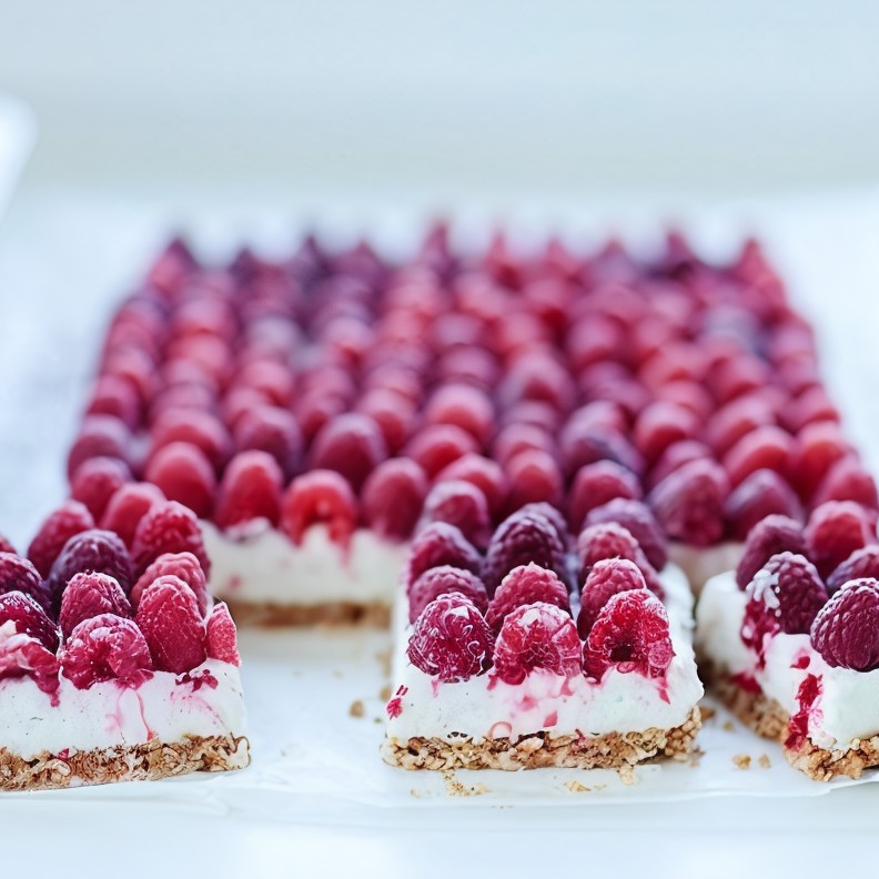 Десерт из маскарпоне с малиной