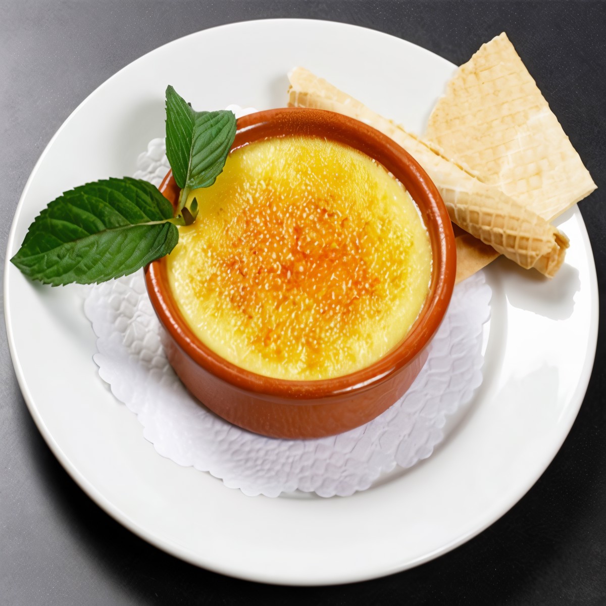 Десерт с корицей (Crema catalana)