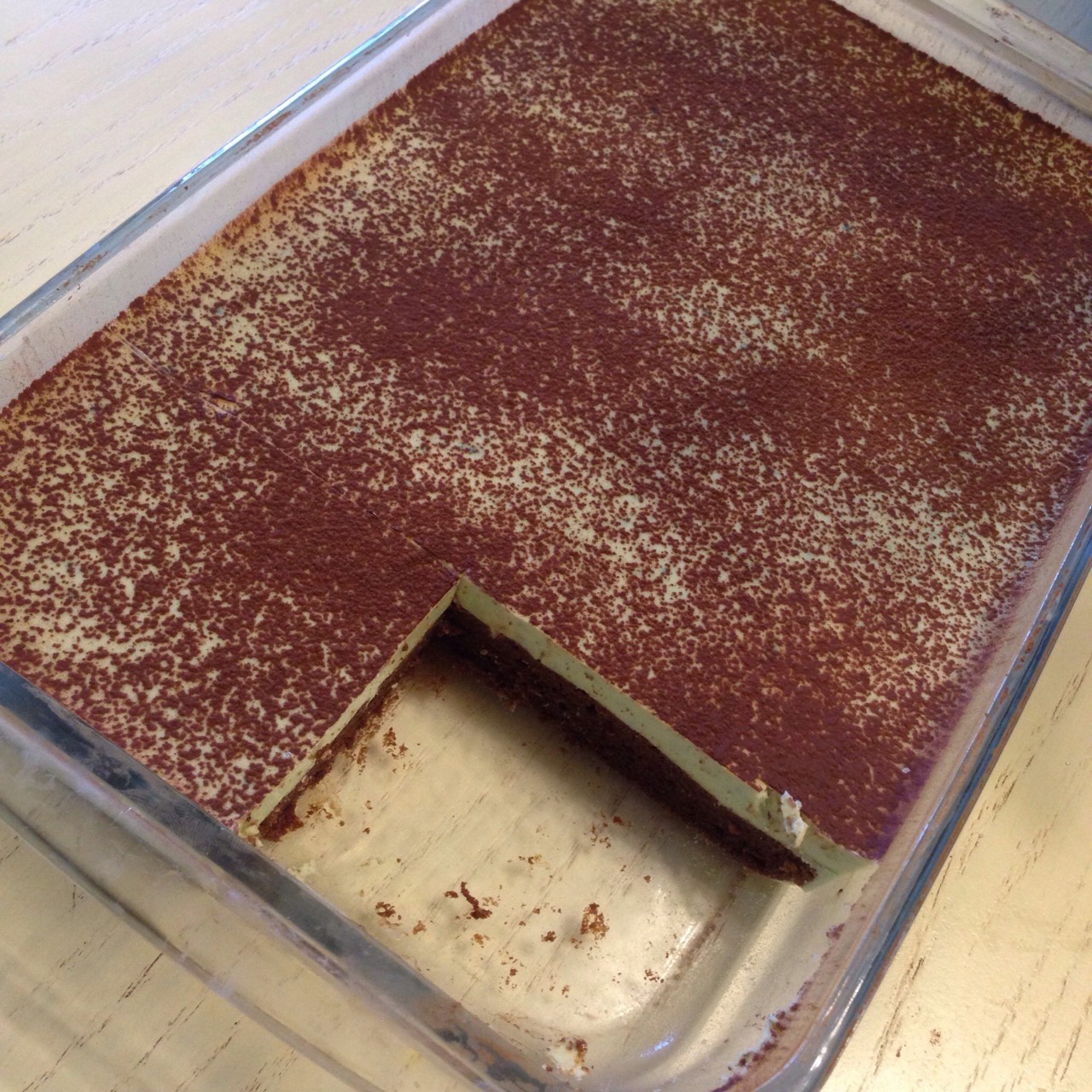 Диетические брауни с мятным слоем