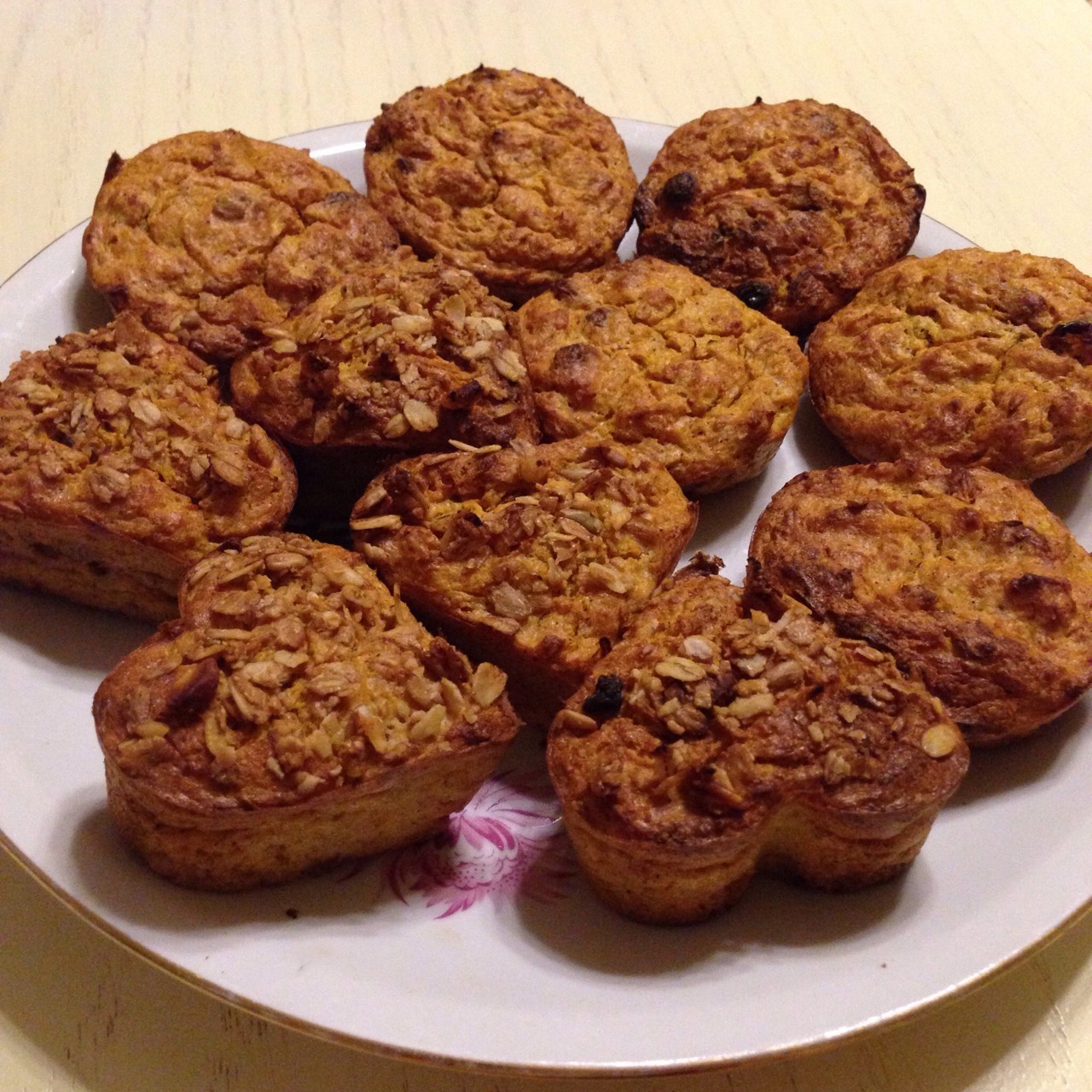 Диетические творожно-тыквенные кексы