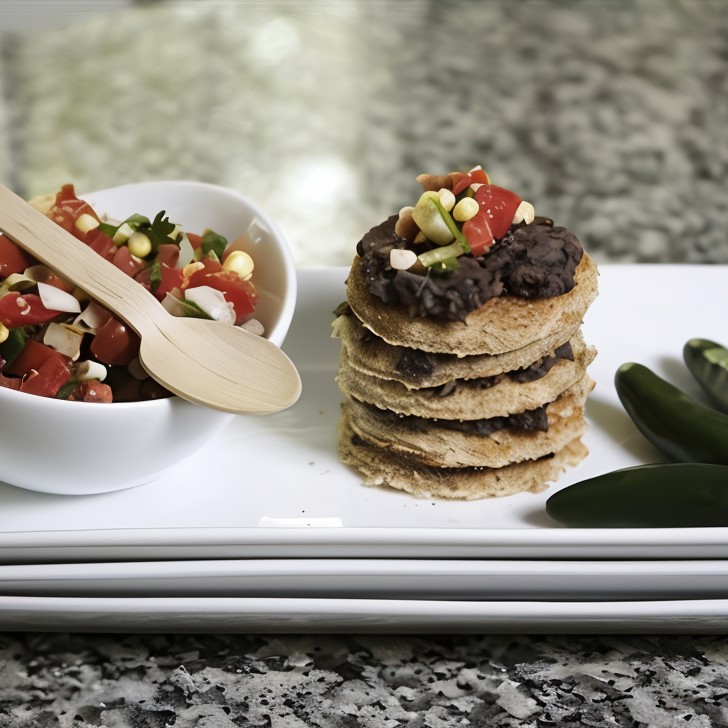 Дип из черной фасоли и сальсы