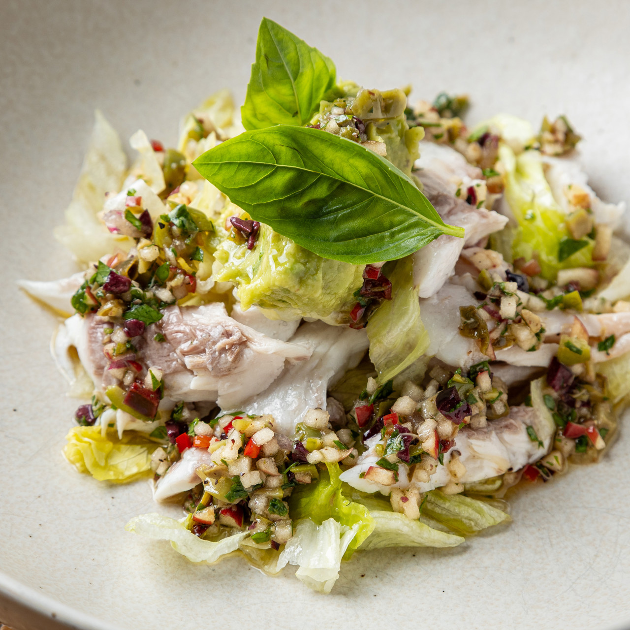 Дорада с капонатой и яблоками «Яблочный Спас»