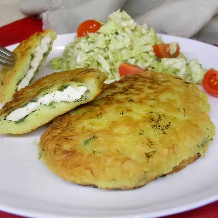 Драники с  начинкой из курицы