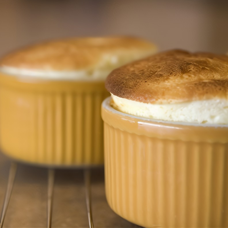 Дважды запеченное суфле из сыра рокфор