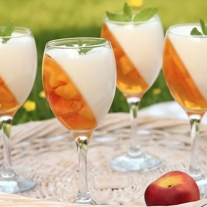 Двухслойное желе с нектарином