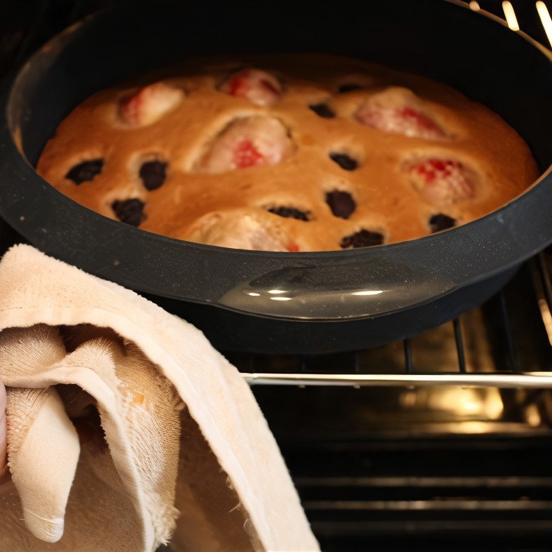 Ежевично-клубничный торт с творожным кремом