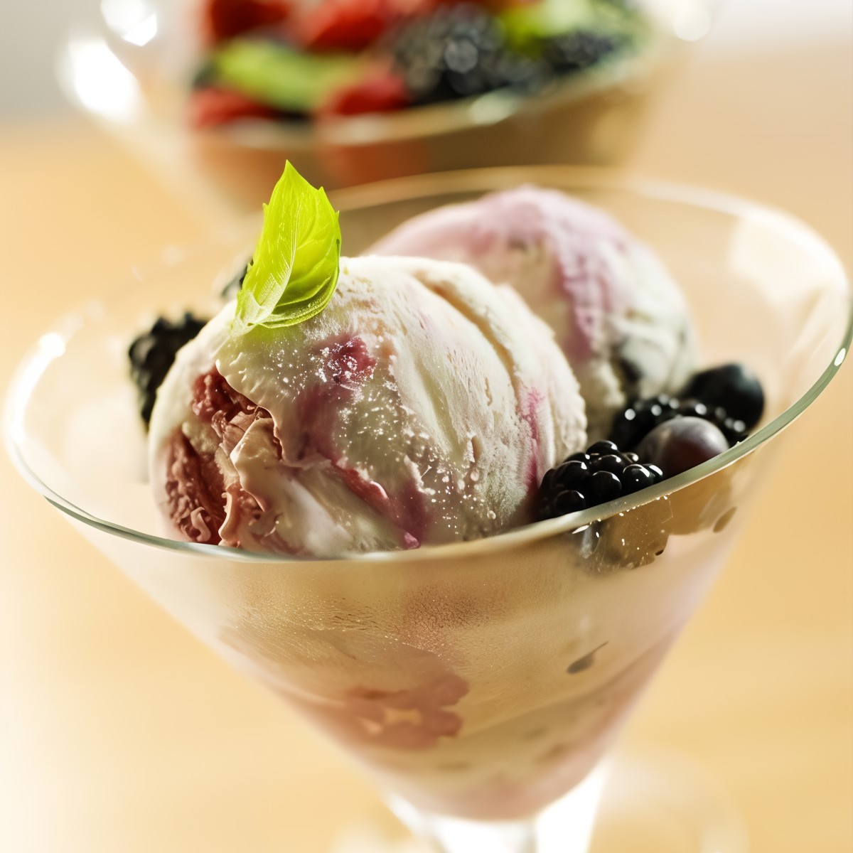 Ежевично-сливочное мороженое