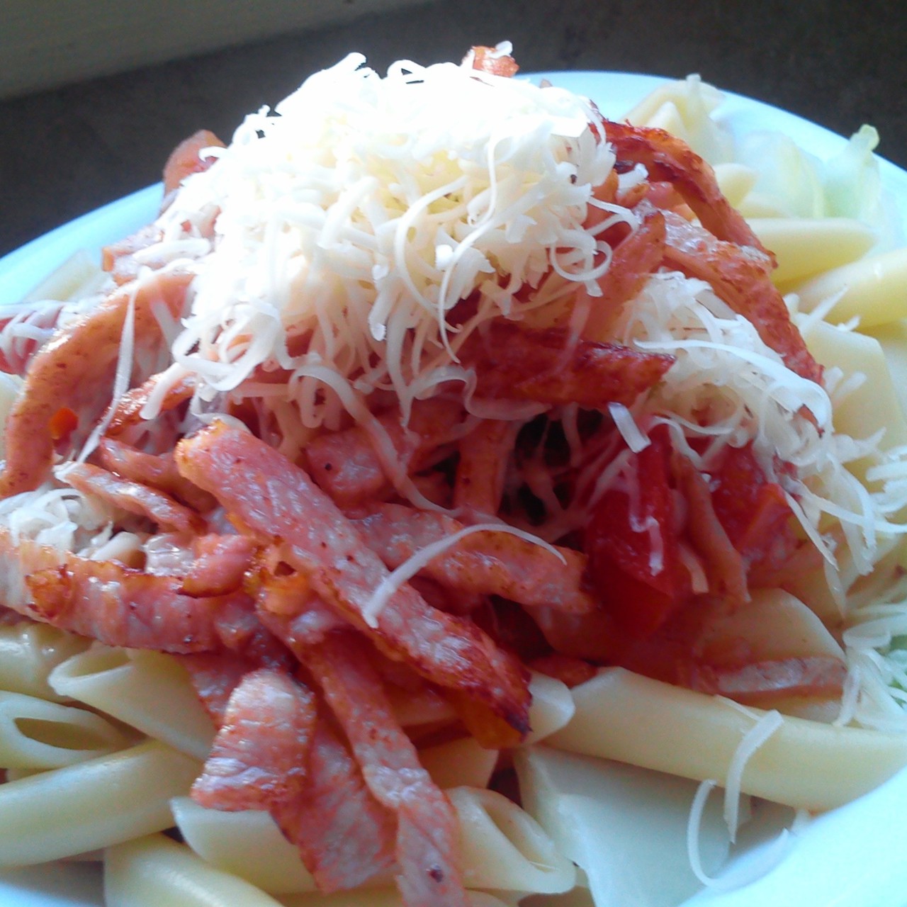 Фантазийная паста пенне с овощами