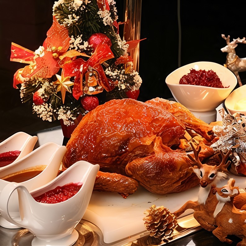 Фаршированная рождественская индейка с травами и пряностями