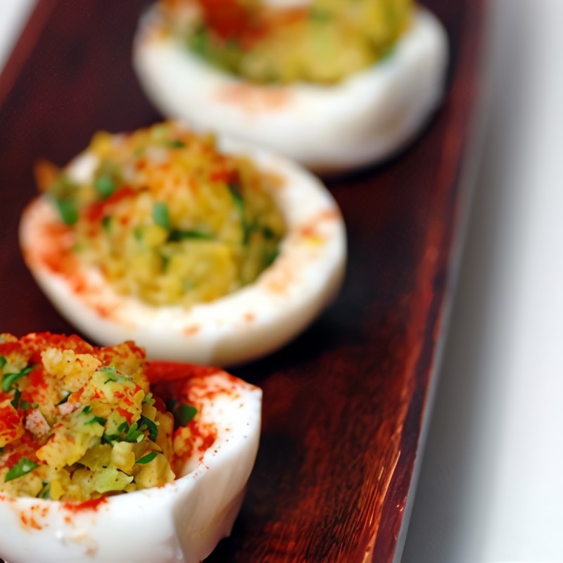 Фаршированные яйца с гуакамоле