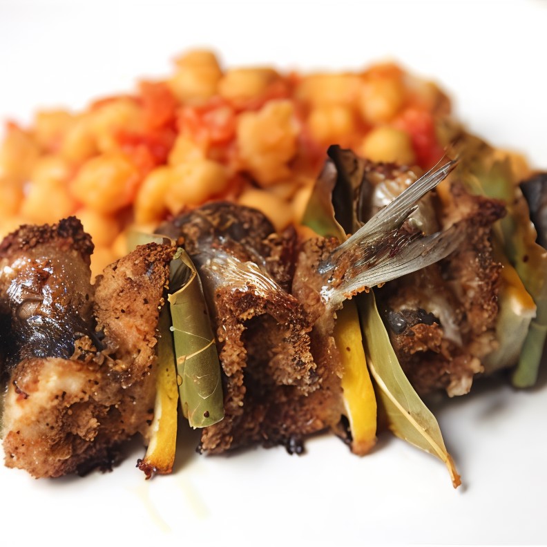 Фаршированные сардины на шпажках