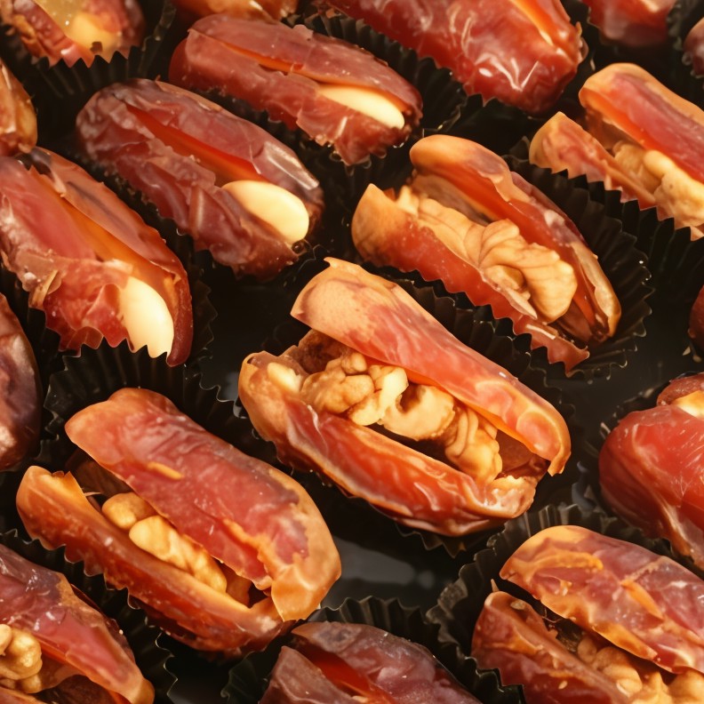 Фаршированные сыром бри финики с грецкими орехами и кленовым сиропом