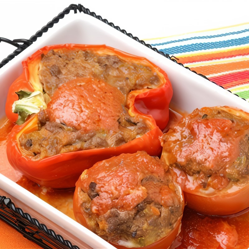 Фаршированные перцы в белом вине