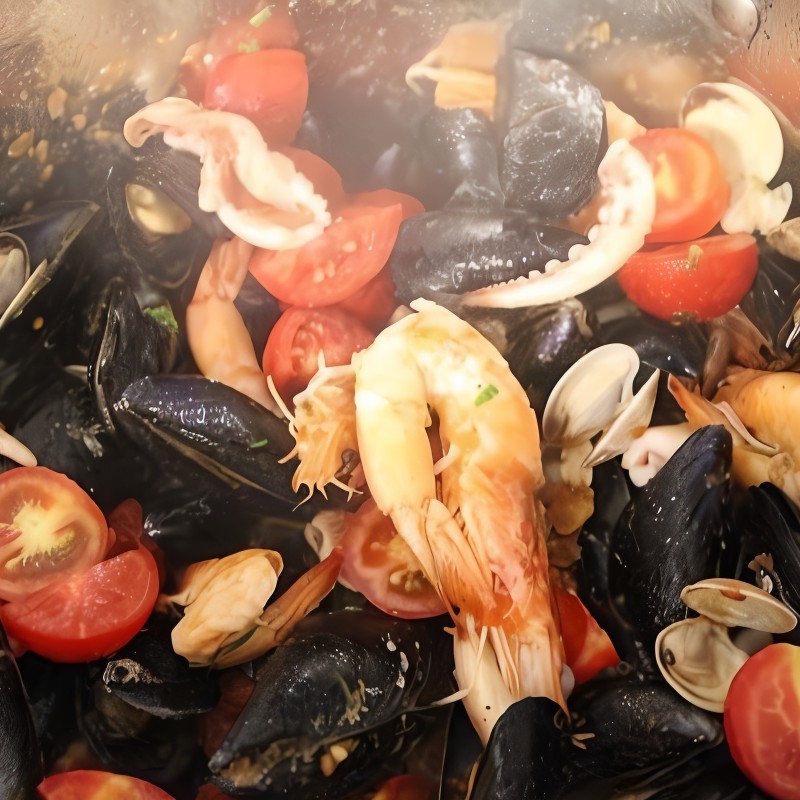 Феттучини с морепродуктами