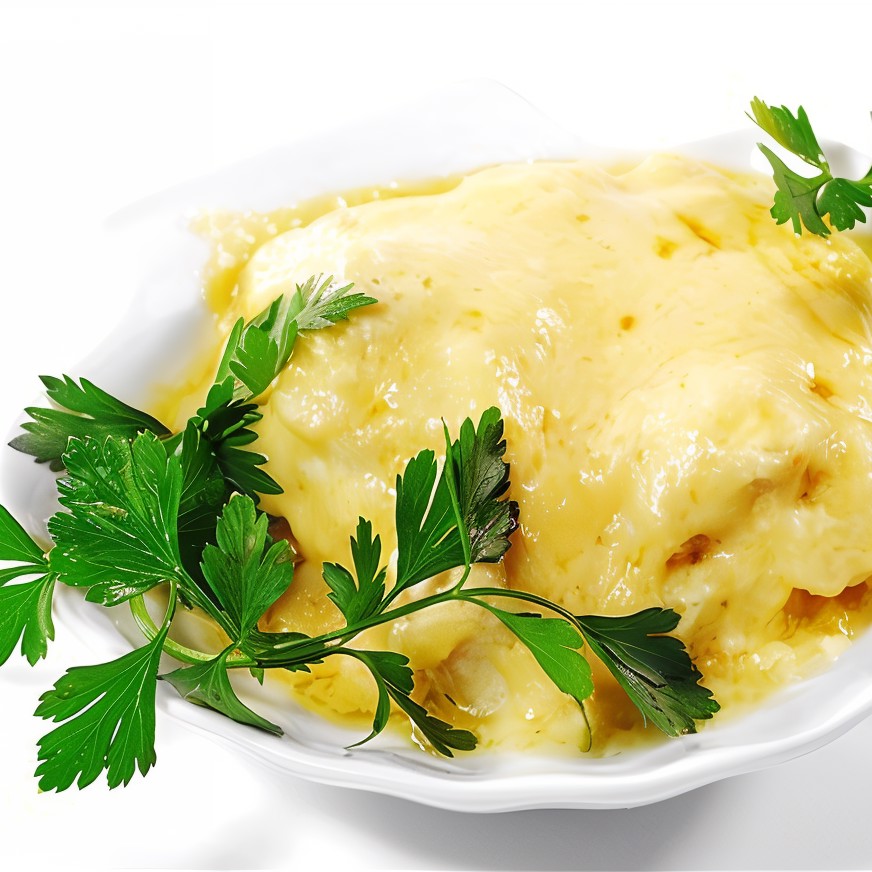 Филе курицы с грибами под сметаной с сыром