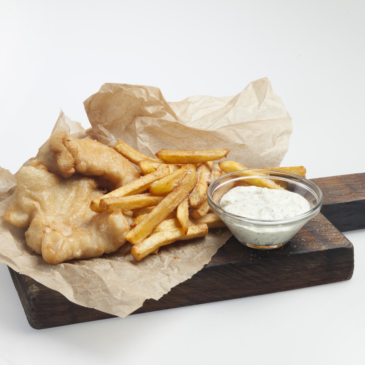 Фиш-энд-чипс в пивном кляре