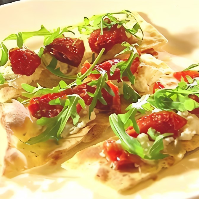 Фокачча с помидорами и рикоттой