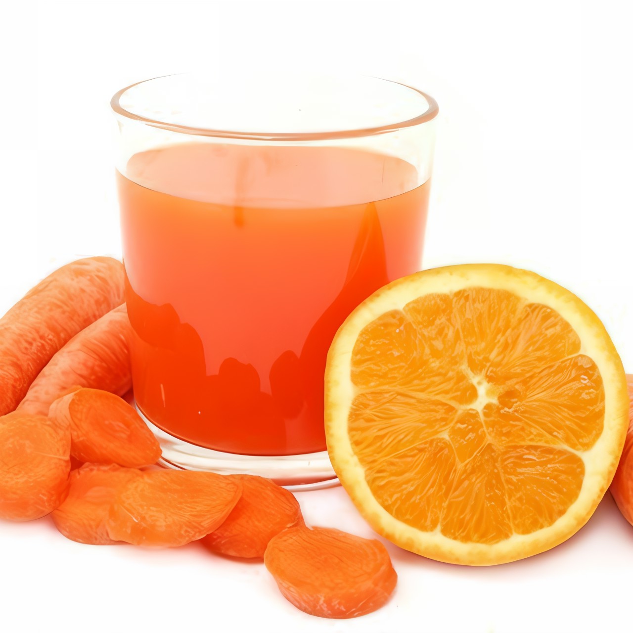 Фреш из апельсина, шиповника, персика и моркови