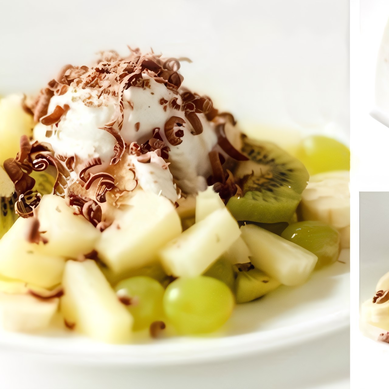 Фруктовый салат с пломбиром