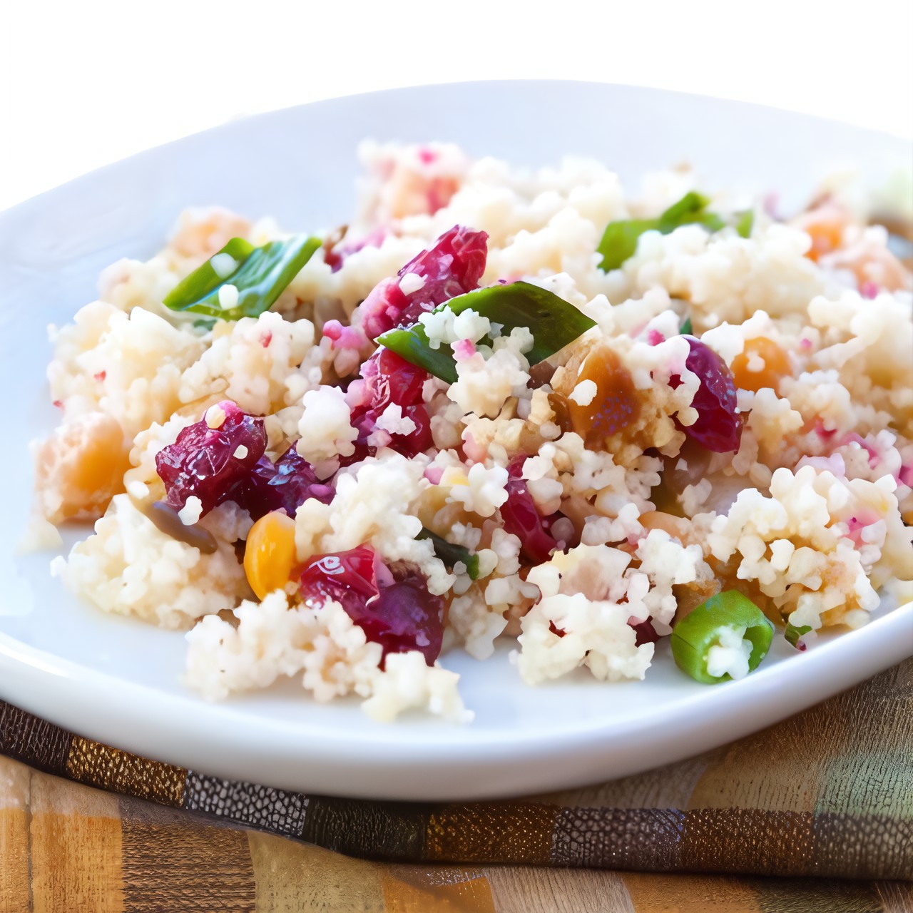 Фруктово-ягодный салат с кускусом