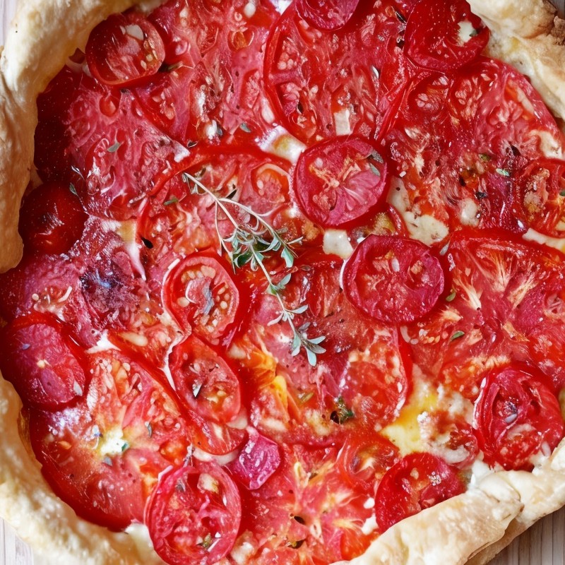 Галета с томатами и брынзой