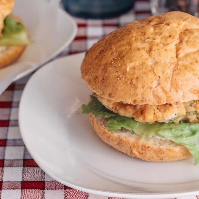 Гамбургеры с курицей, фетой и шпинатом