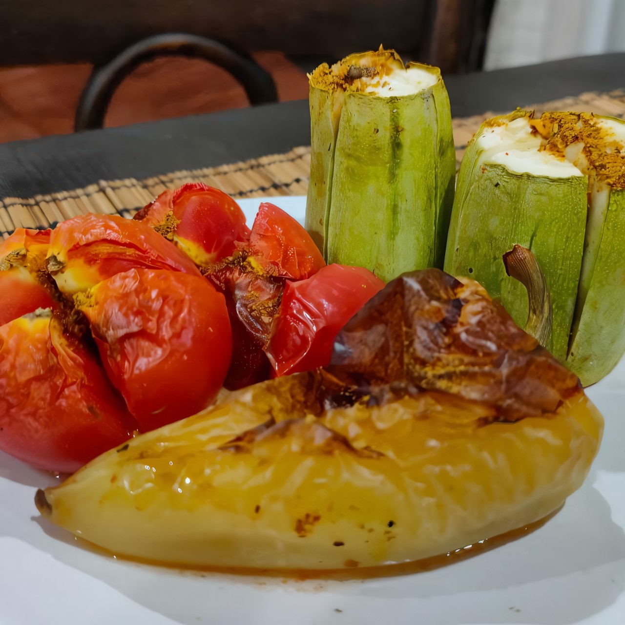 Гарнир из печеных овощей