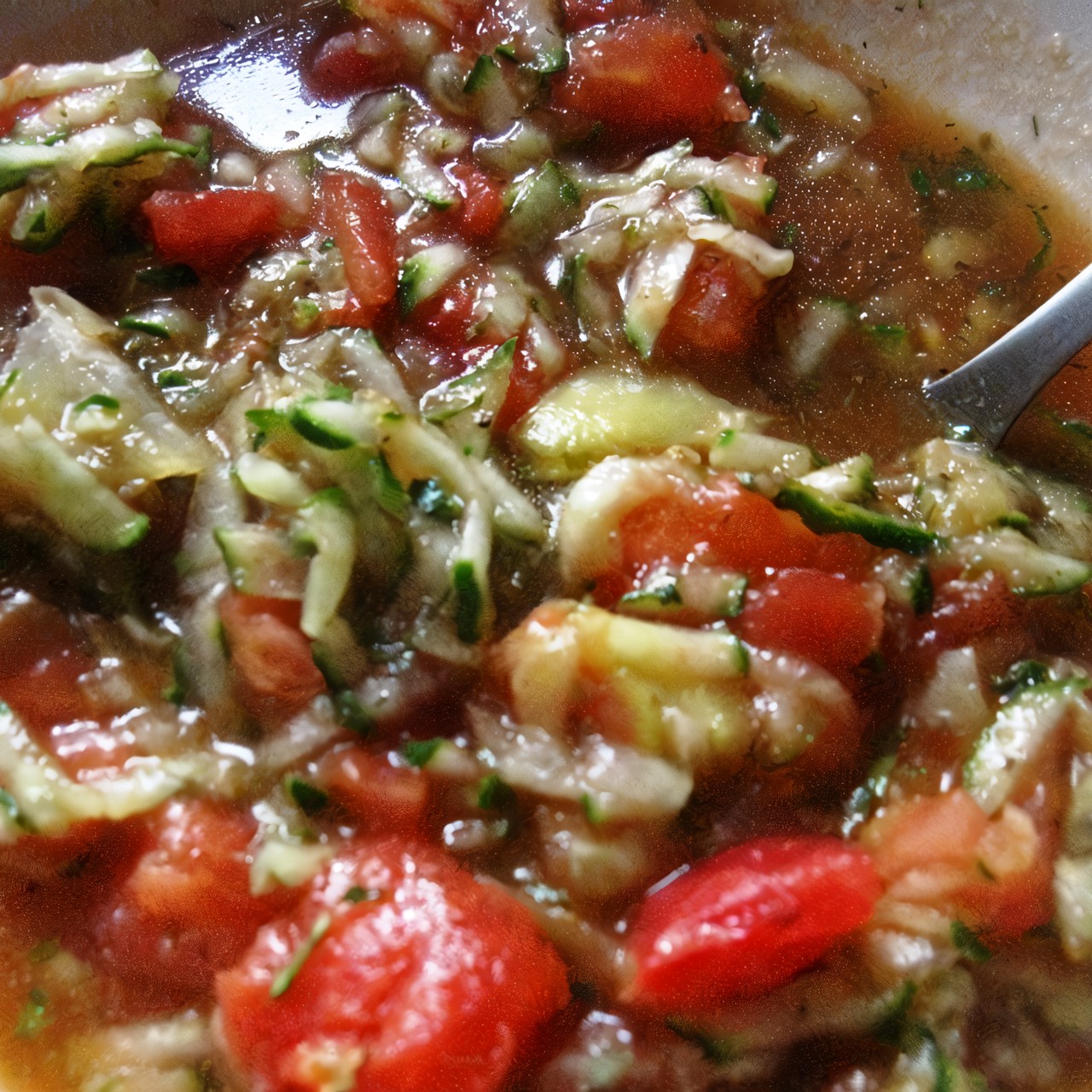 Гаспачо с газированной водой