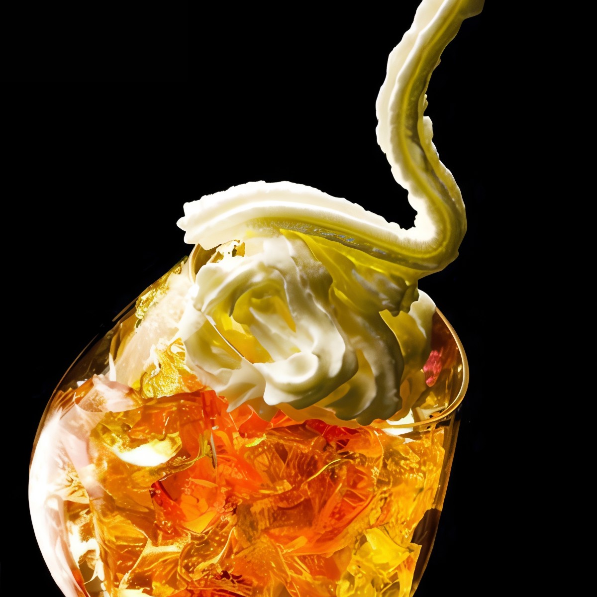 Газированное желе из шампанского