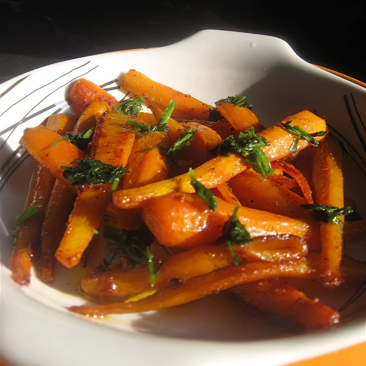 Глазированная морковь с корицей