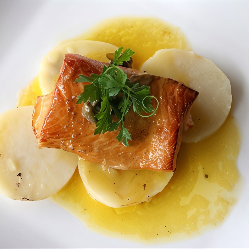 Глазированный лосось с медом и горчицей