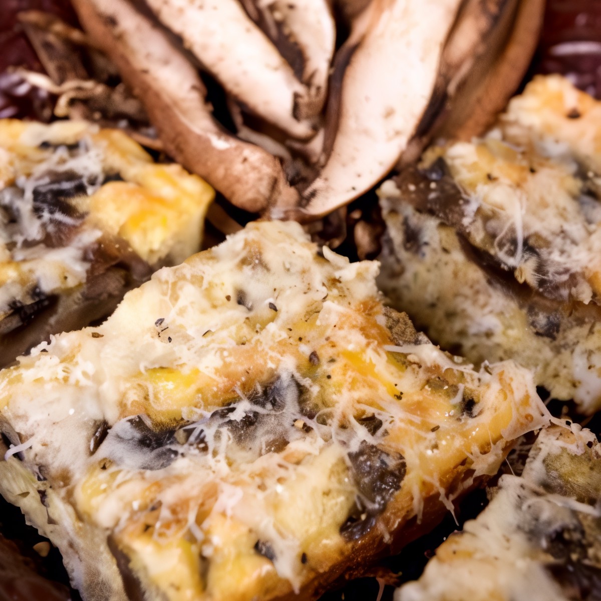 Горячая сырно-грибная закуска с тимьяном