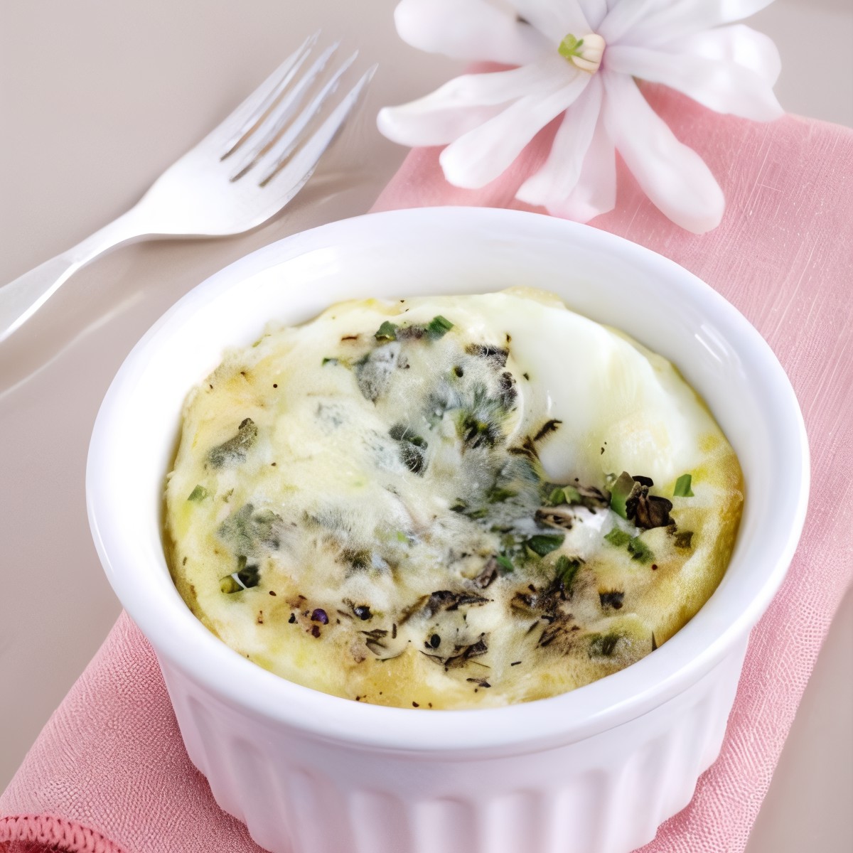 Горячая закуска из карамелизованного лука, рикотты и пармезана