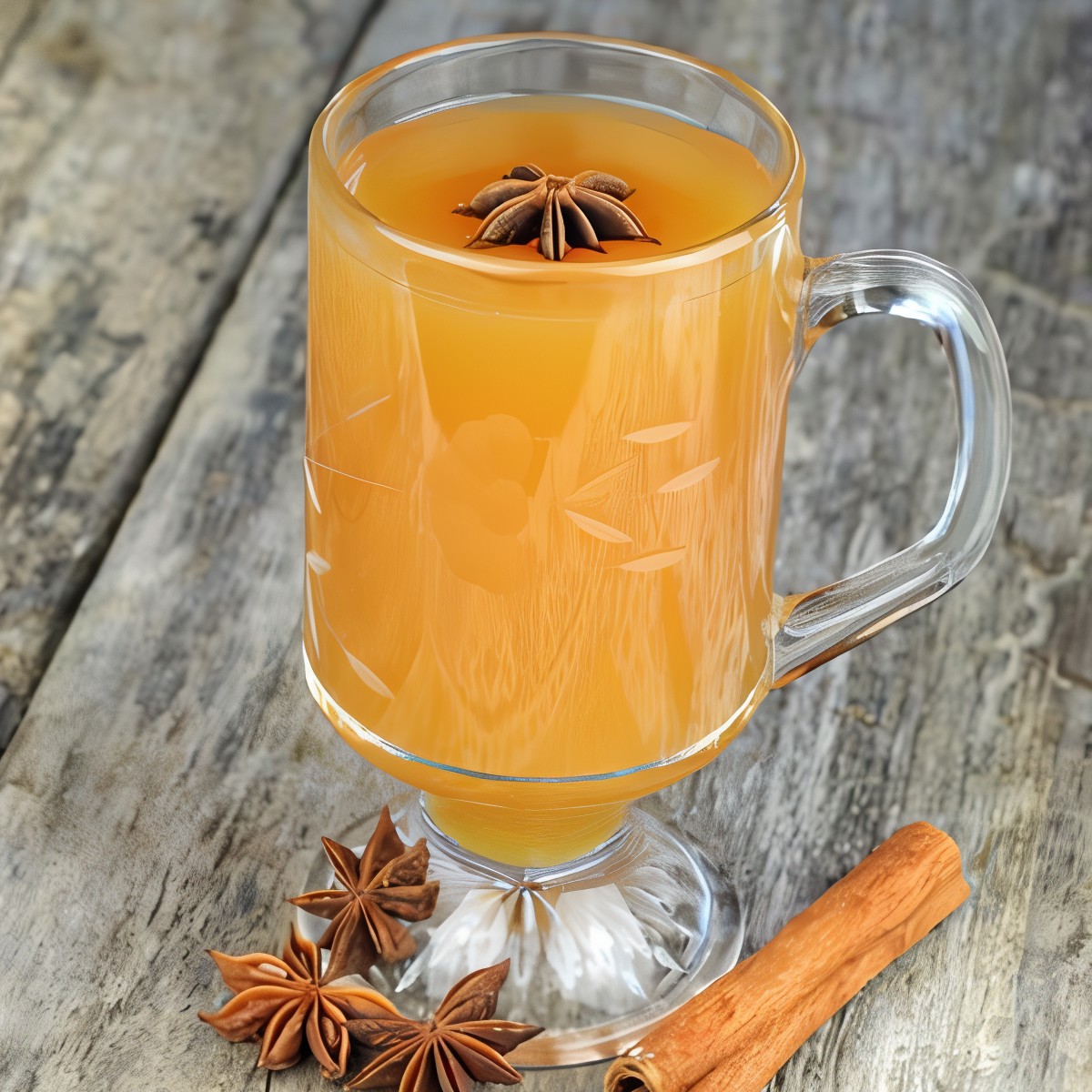 Горячий яблочный сидр с апельсиновой цедрой и специями