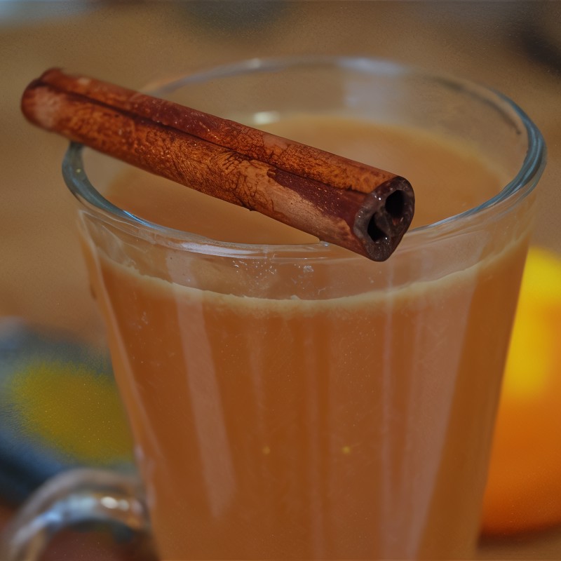 Горячий яблочный сидр с корицей