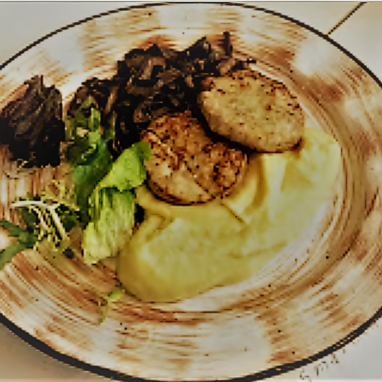 Гороховые котлеты с гороховым пюре