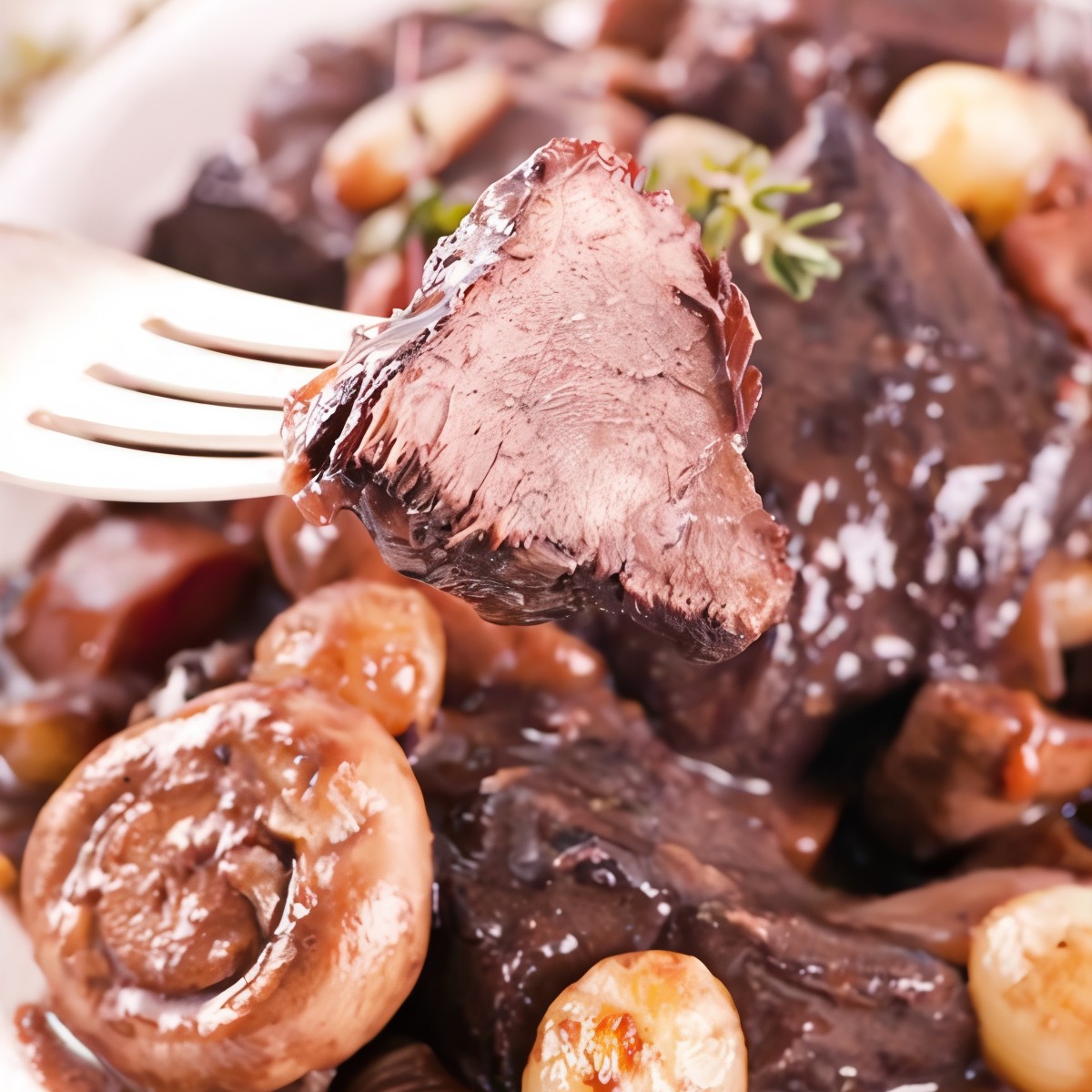 Говядина по-бургундски с коньяком