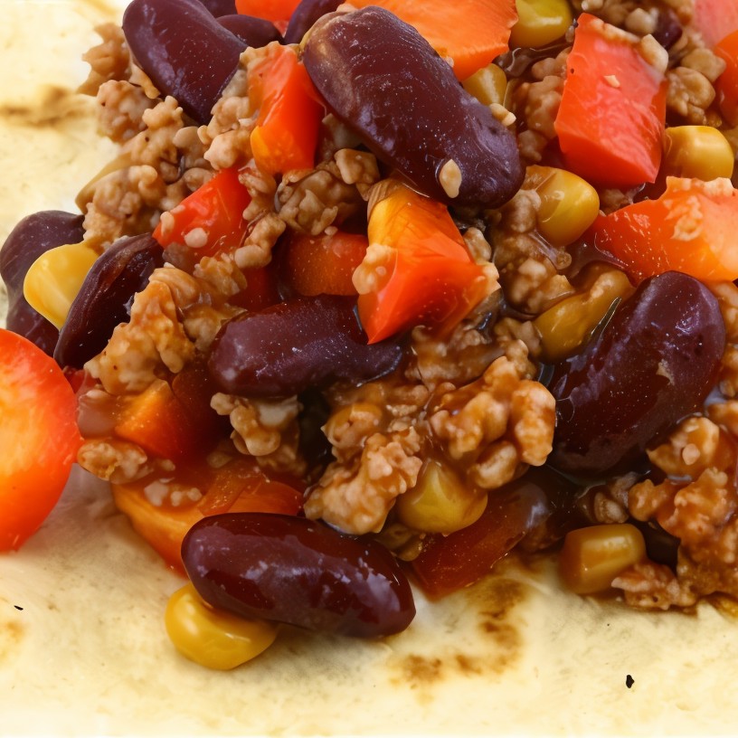 Говядина с бобами и кукурузой по-мексикански