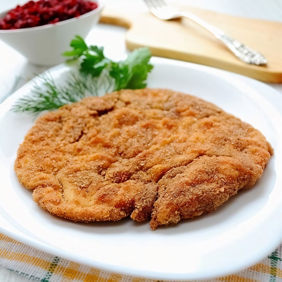 Говядина в сухарях