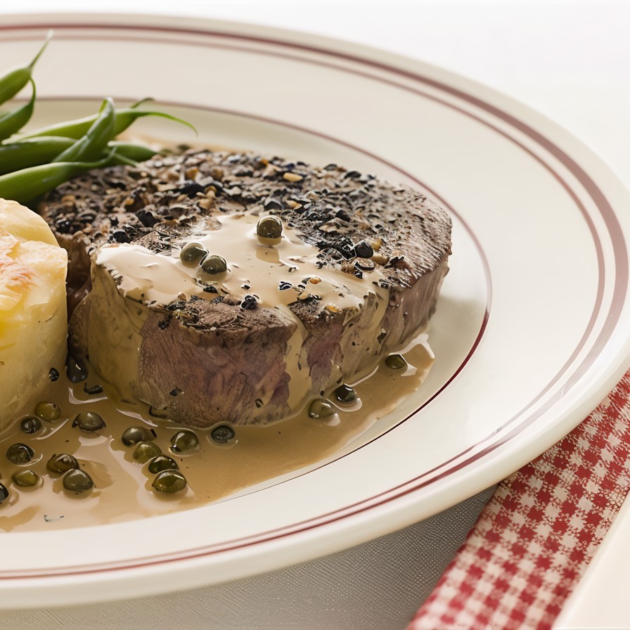 Говяжьи медальоны в коньячном соусе