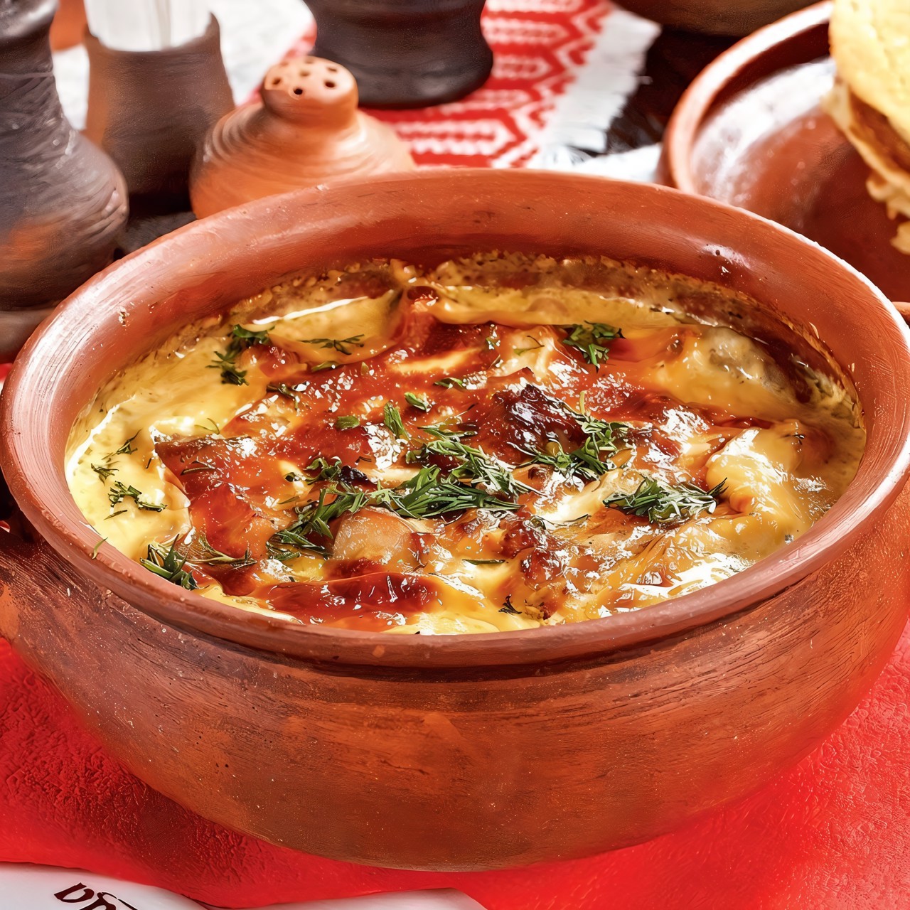 Говядина с перцем в горшочке