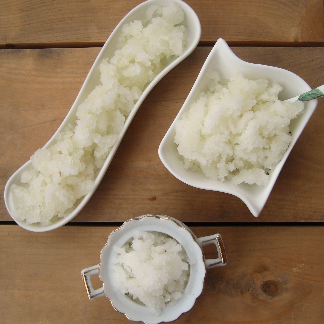 Гранита из березового и яблочного соков