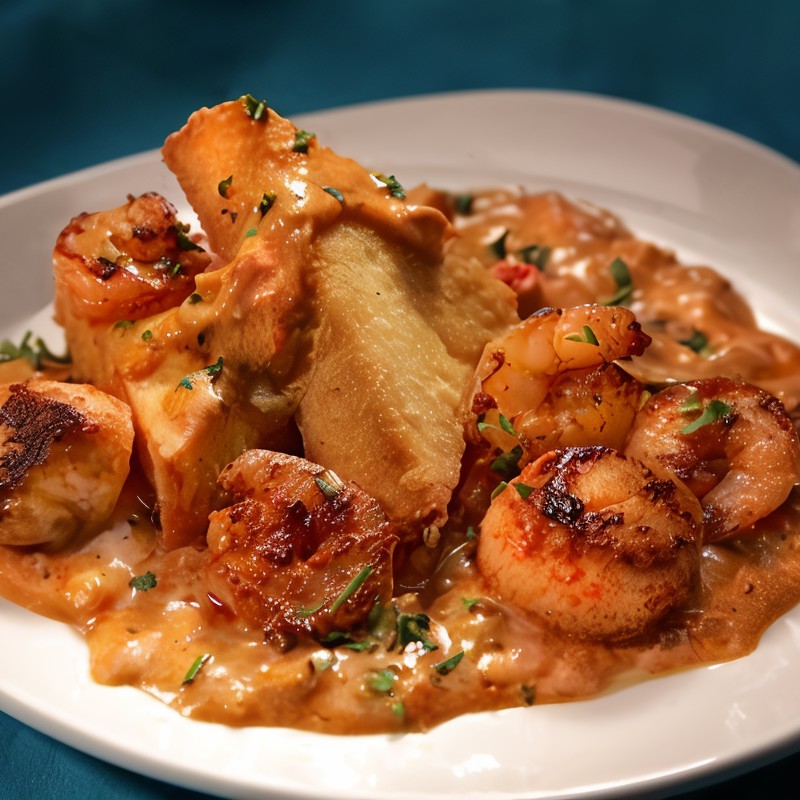 Гребешки в соусе из шампанского с грибами