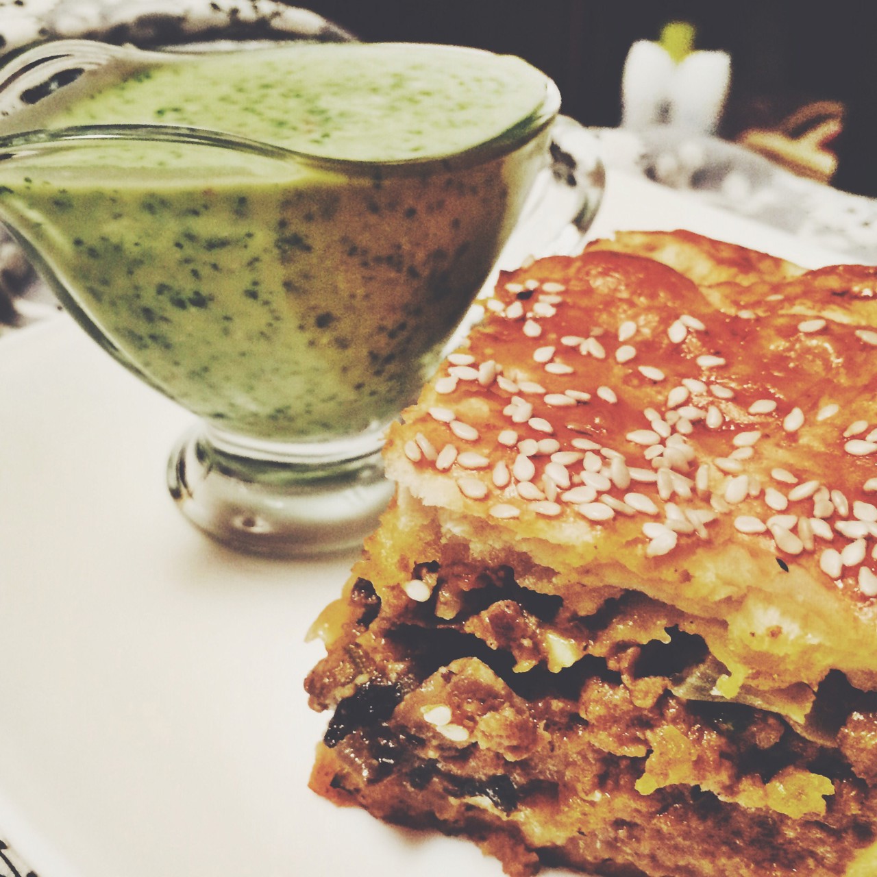 Греческий пирог с мясом