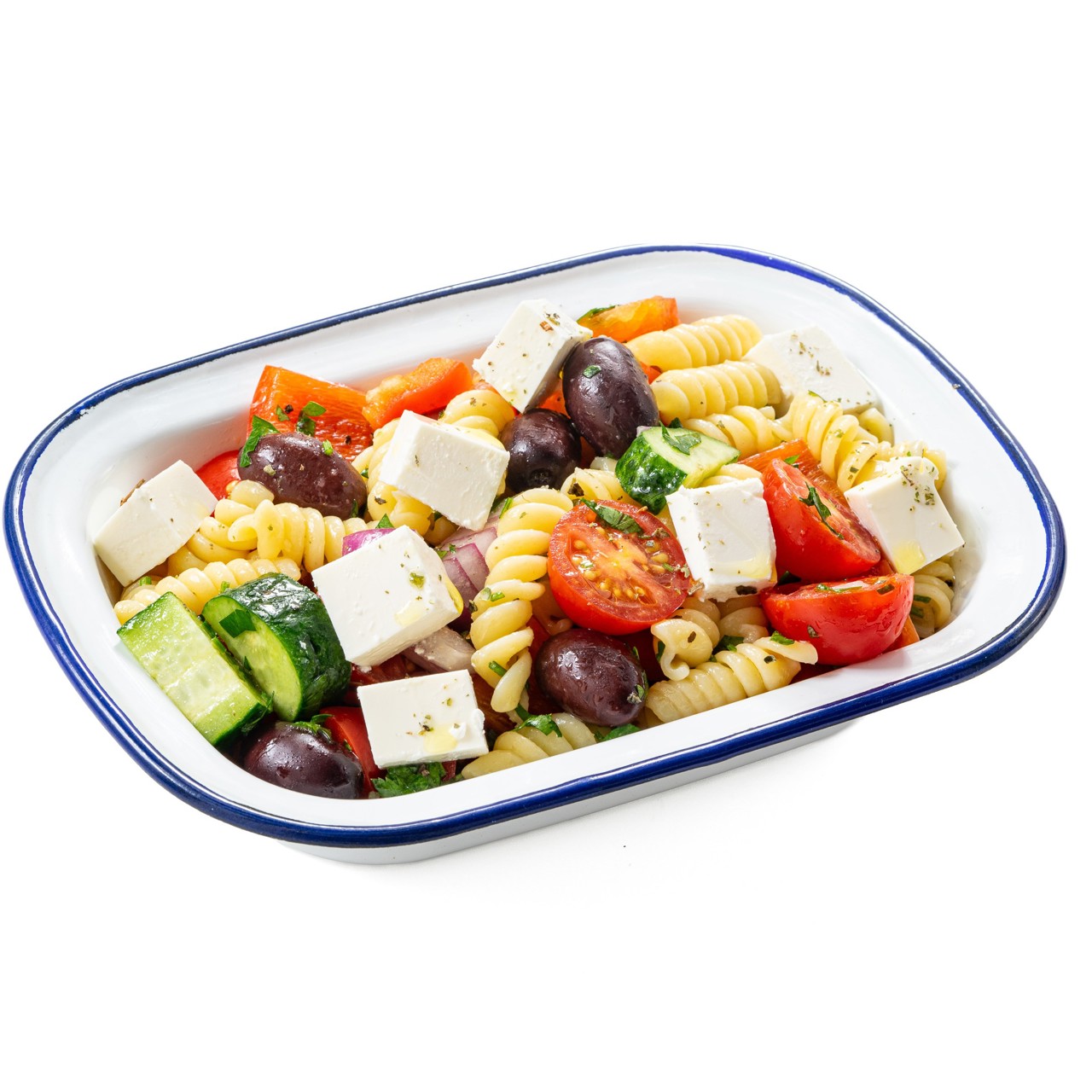 Греческий салат с пастой