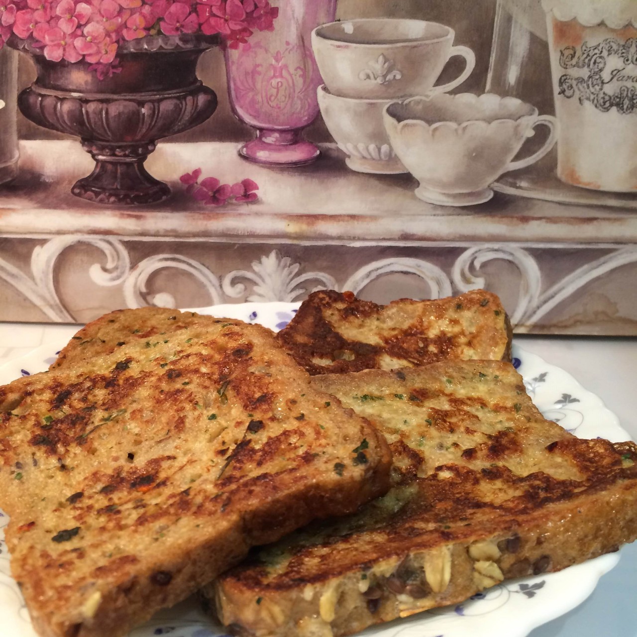 Гренки из зернового хлеба