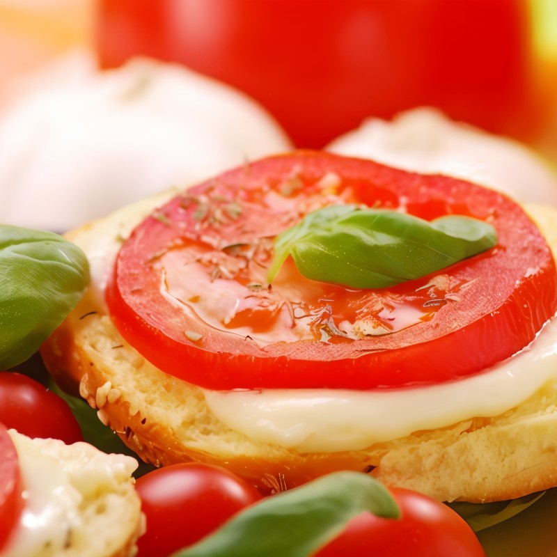 Гренки с козьим сыром и соусом